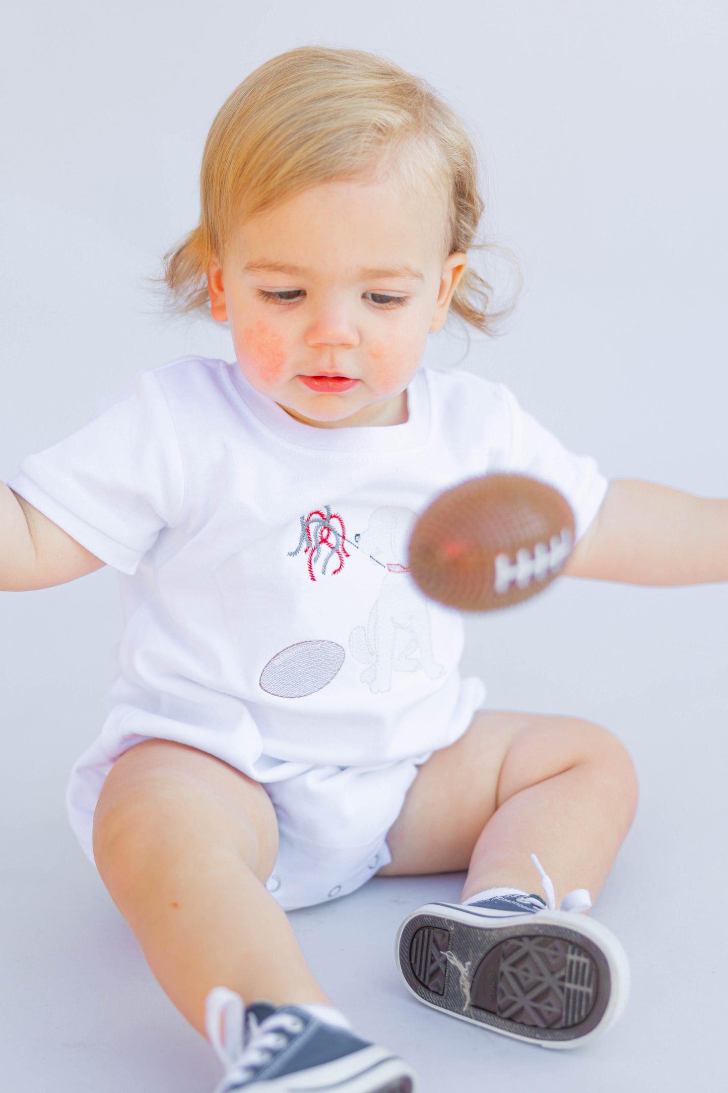 Football Pup Bubble in Crimson/Grey