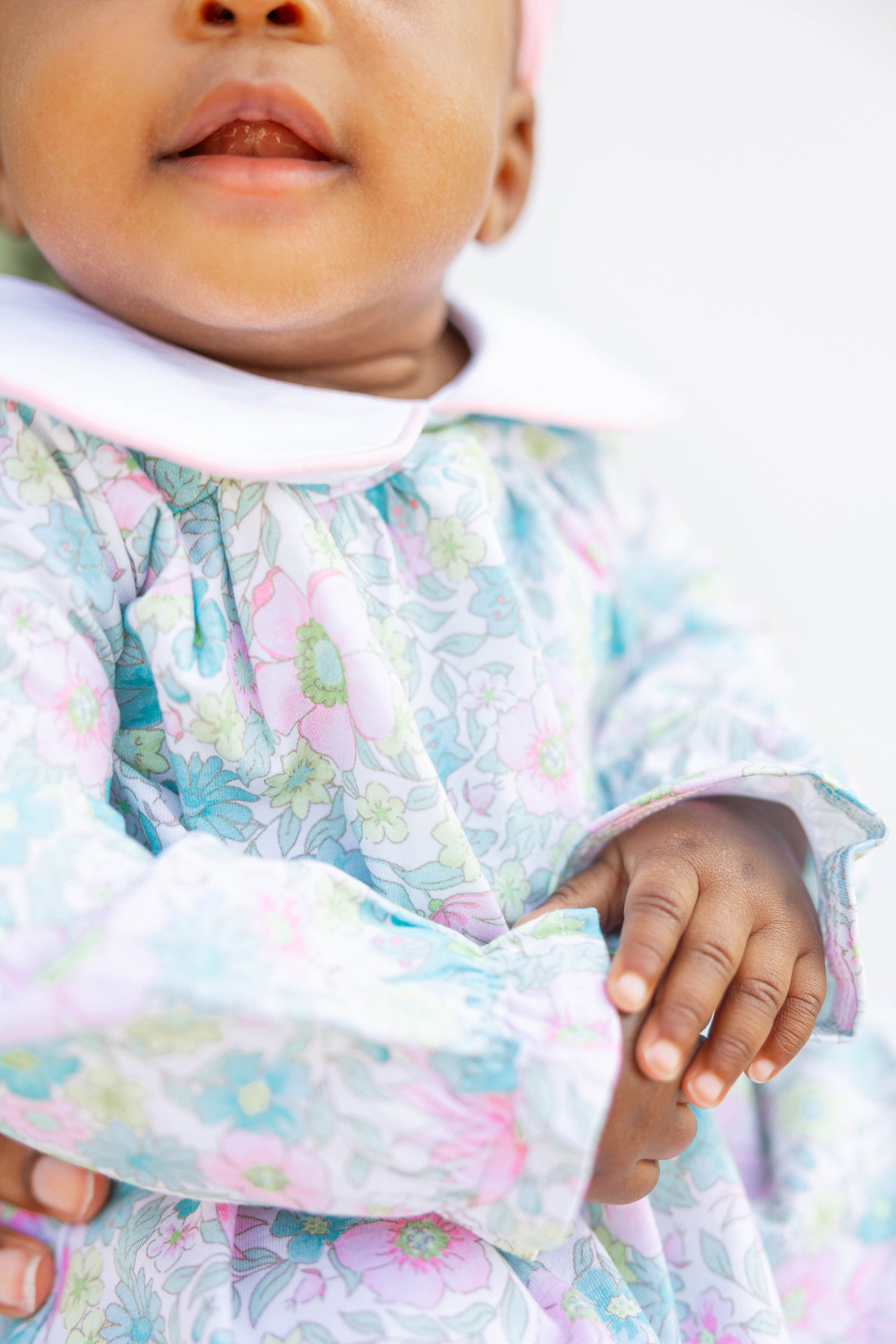 Mary Charlotte Pink Floral Gingham Bloomer Set