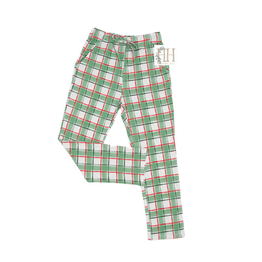 Men’s Green Check Loungewear Pants