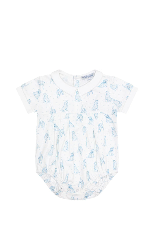 Blue Puppy Love Print Bubble
