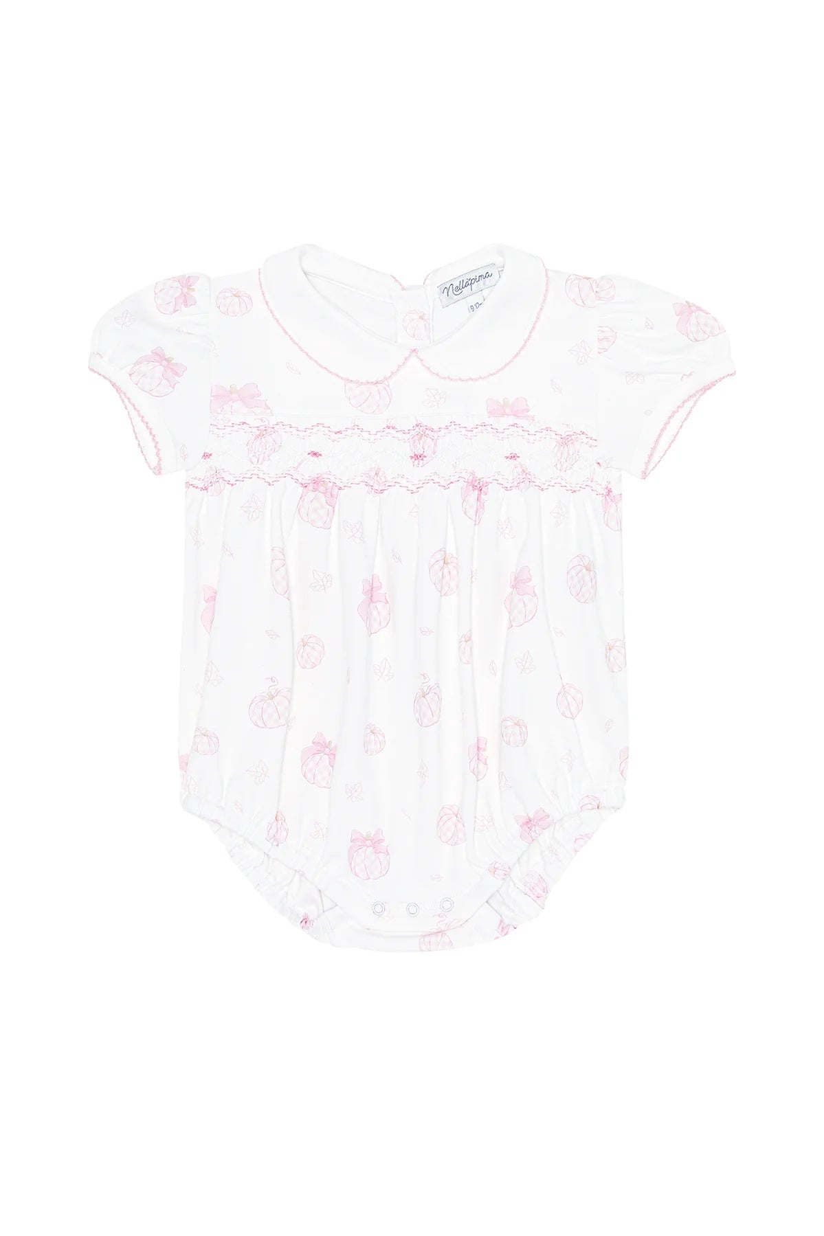 Pink Pumpkin Patch Smocked Bubble