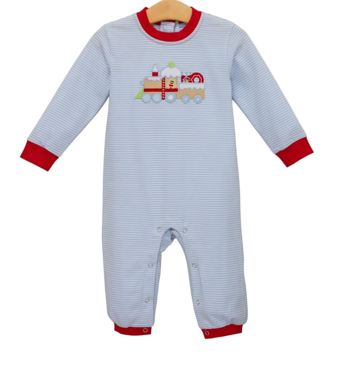 Boys Gingerbread Train Romper