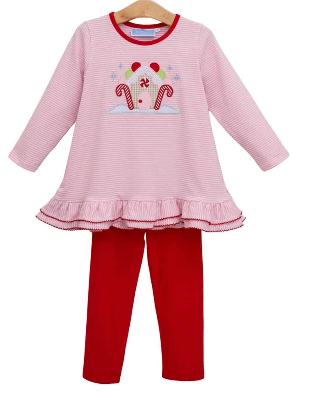 Girls Gingerbread House Pant Set