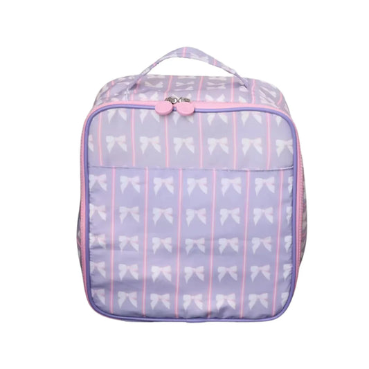 Striped Purple Bow Lunchbox