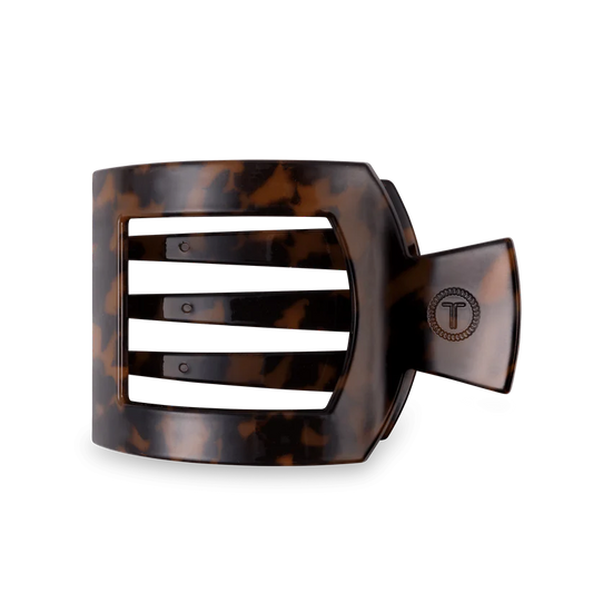 Tortoise Large Flat Square Hair Clip