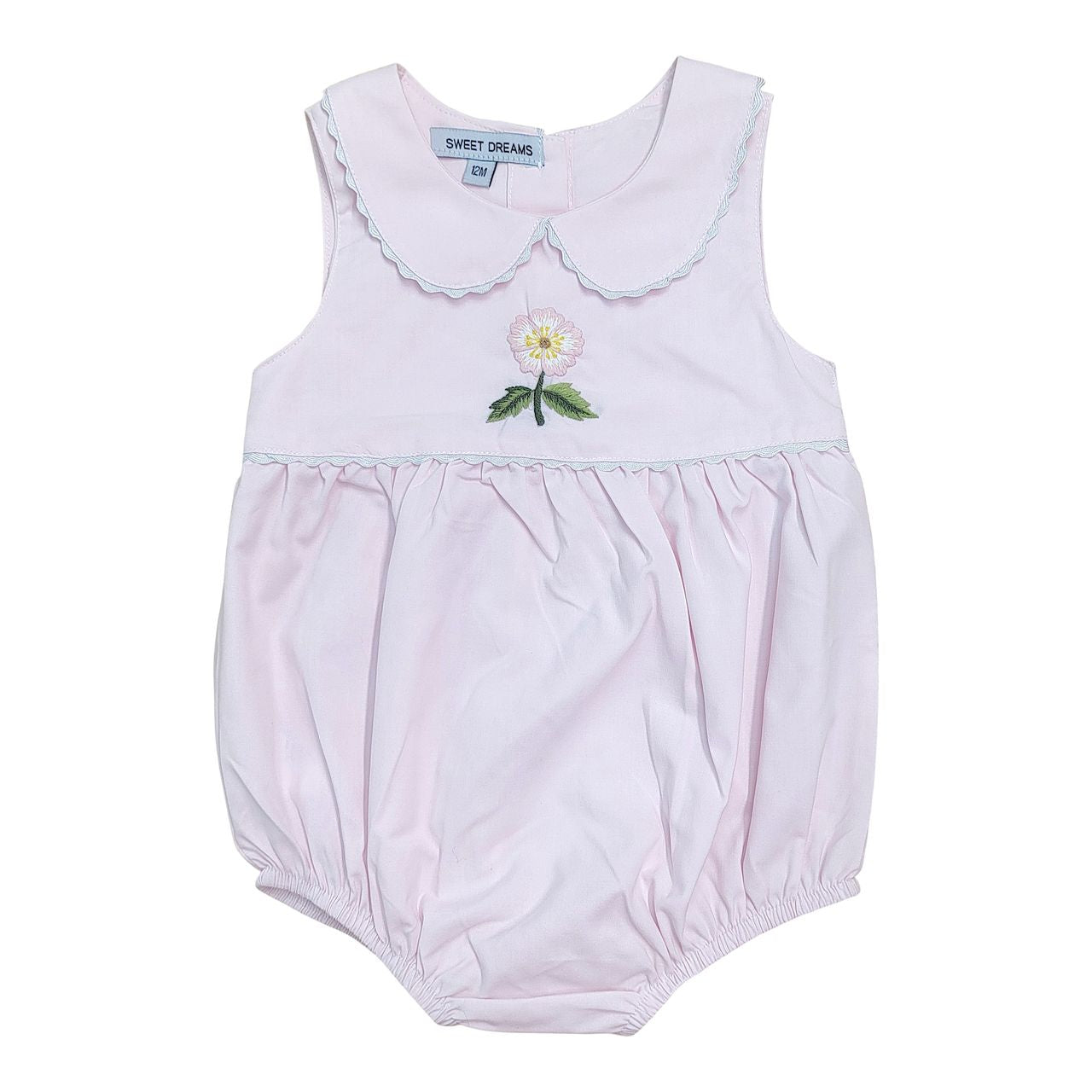 Cherokee Rose Embroidered Pink Bubble