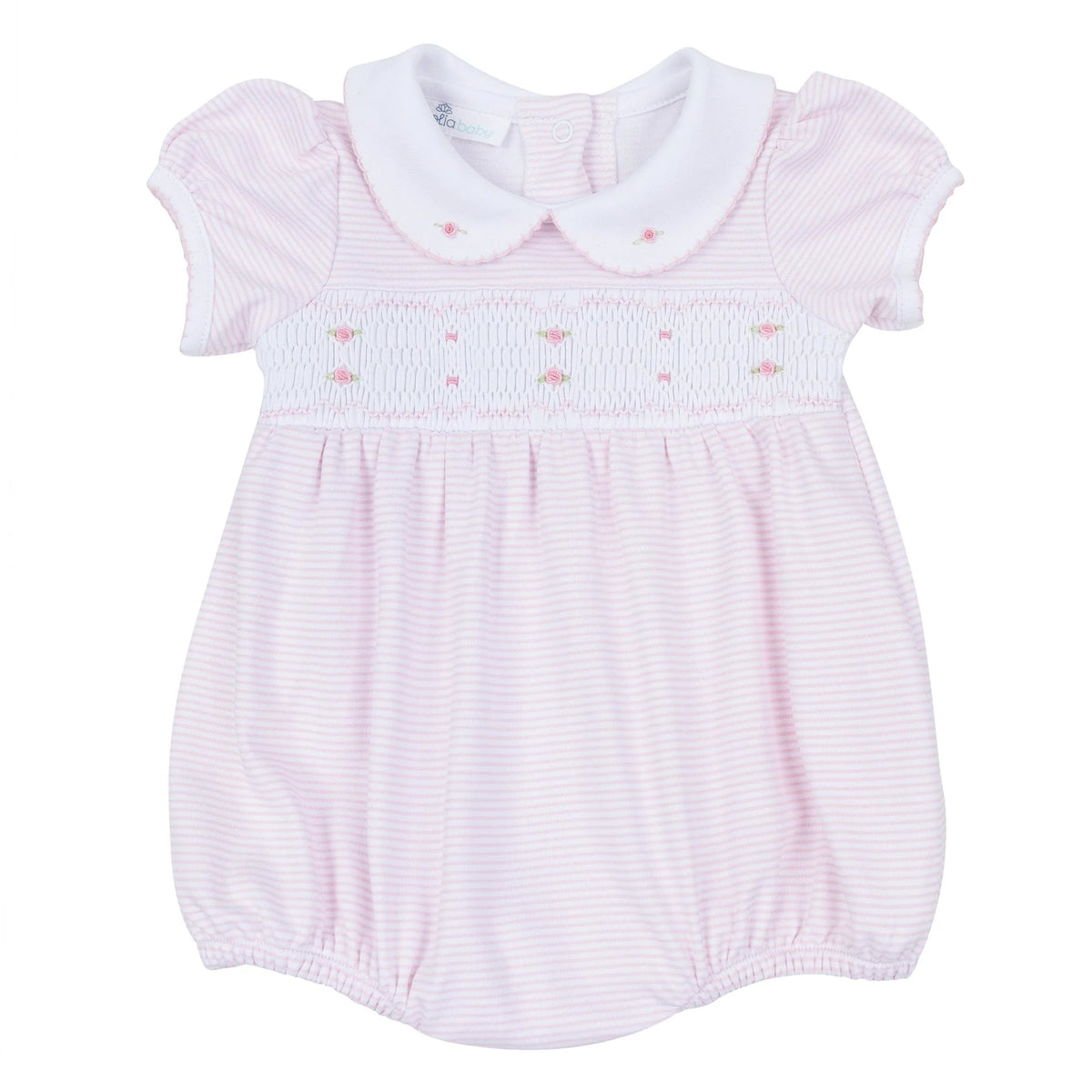 Anna Smocked Short Sleeve Bubble