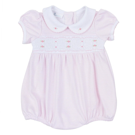 Anna Smocked Short Sleeve Bubble