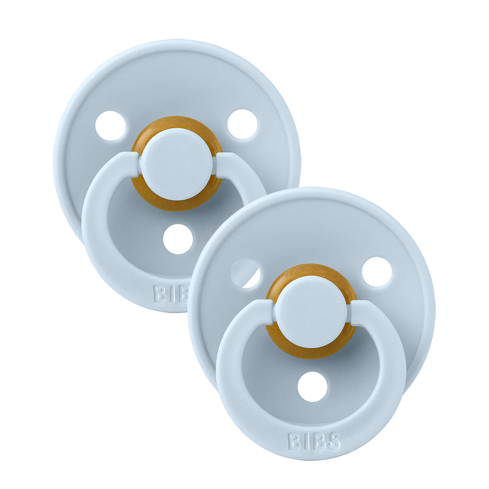 2 Pack Round Pacifier - Baby Blue
