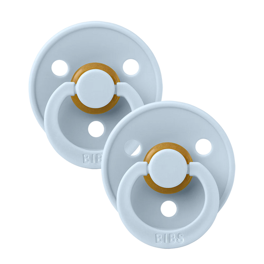 2 Pack Round Pacifier - Baby Blue