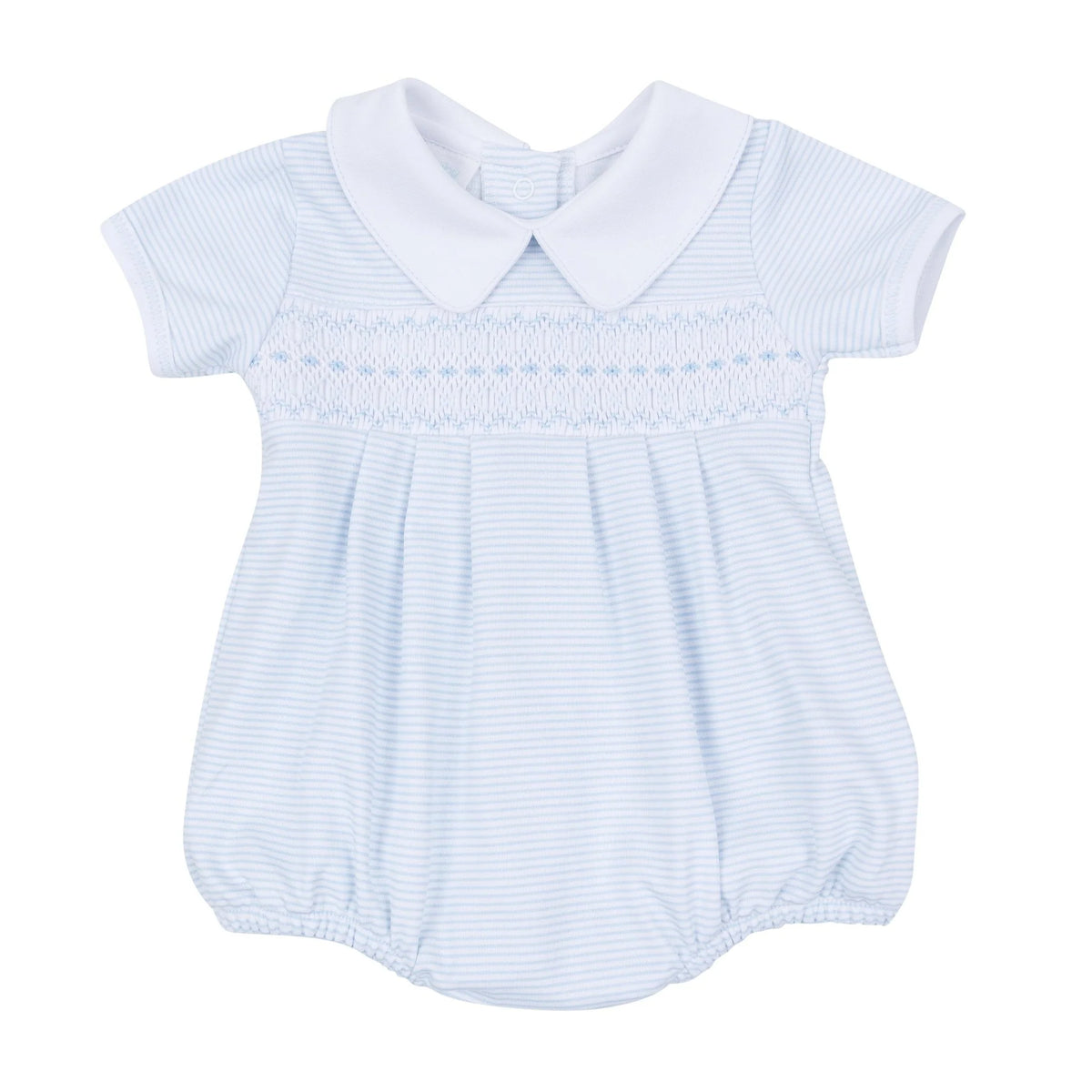 Benjamin Smocked Short Sleeve Bubble