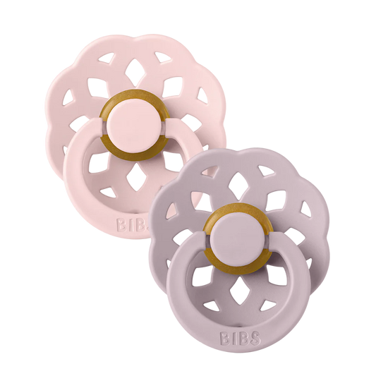 2 Pack Round Pacifier - Blossom/Dusky Lilac