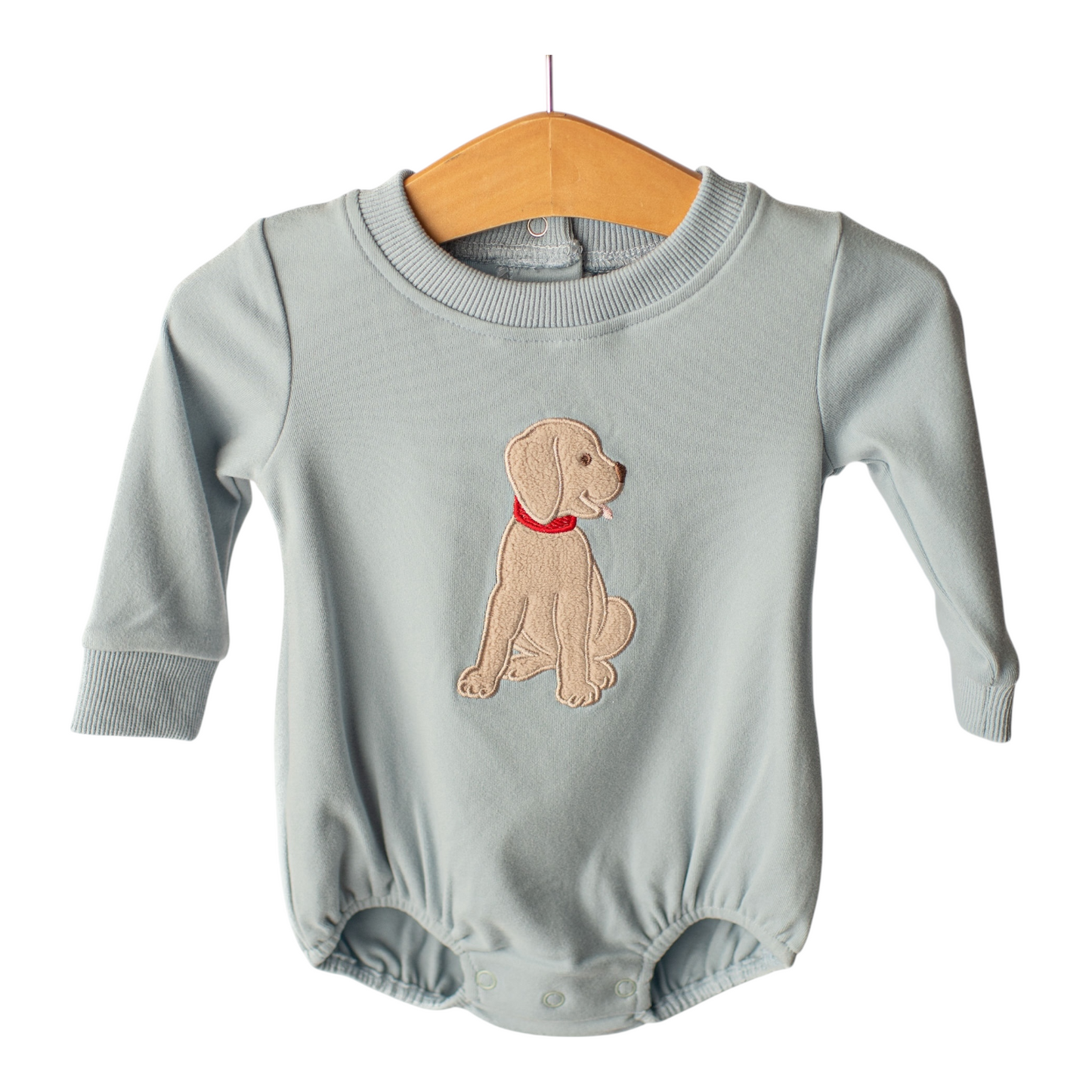 Puppy Applique Boys Bubble