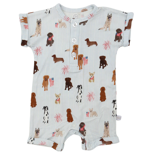 Boys Patriotic Pups Romper