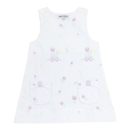 Purple Tulip Print Dress