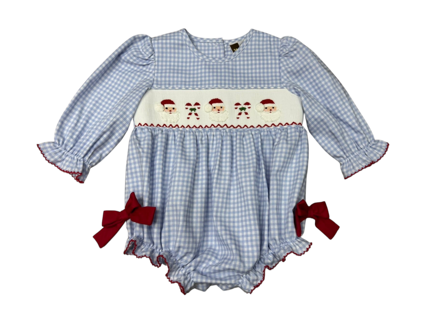 Ho Ho Ho Smocked Girls Bubble