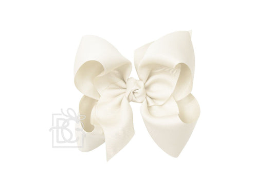 Signature Grosgrain Bow- Antique White