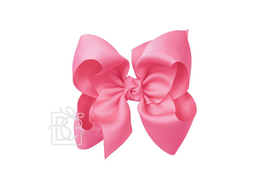 Signature Grosgrain Bow- Hot Pink