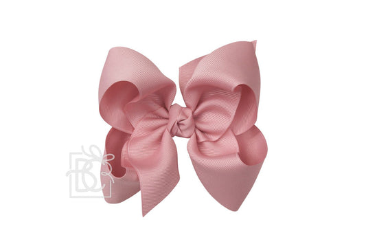 Signature Grosgrain Bow- Mauve