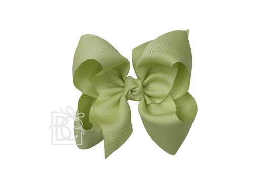 Signature Grosgrain Bow- Spring Moss