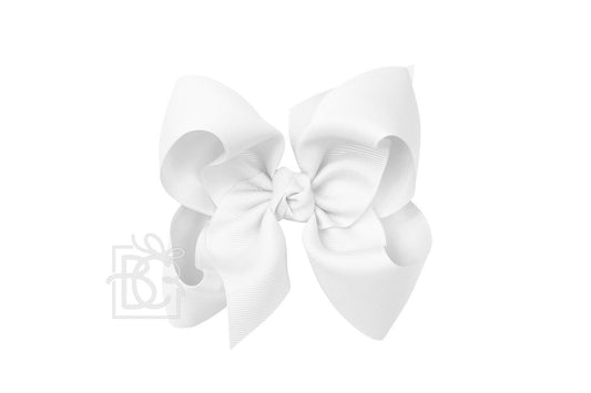 Signature Grosgrain Bow- White