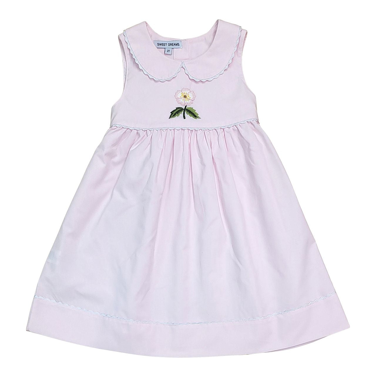 Cherokee Rose Embroidered Pink Dress