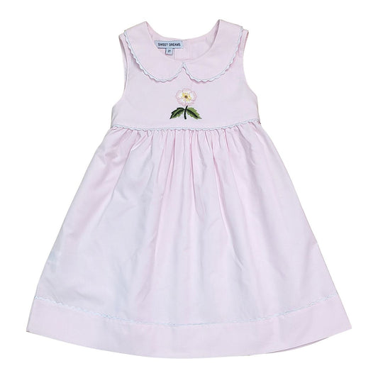 Cherokee Rose Embroidered Pink Dress