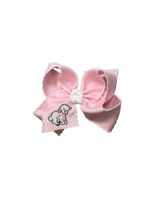 Embroidered Lamb Bow