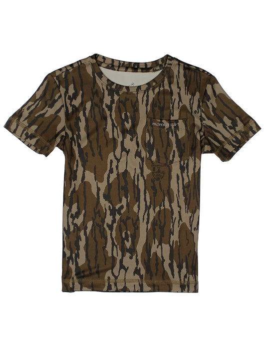 Boys Ravine Pocket Tee SS Mossy Oak Original Bottomland