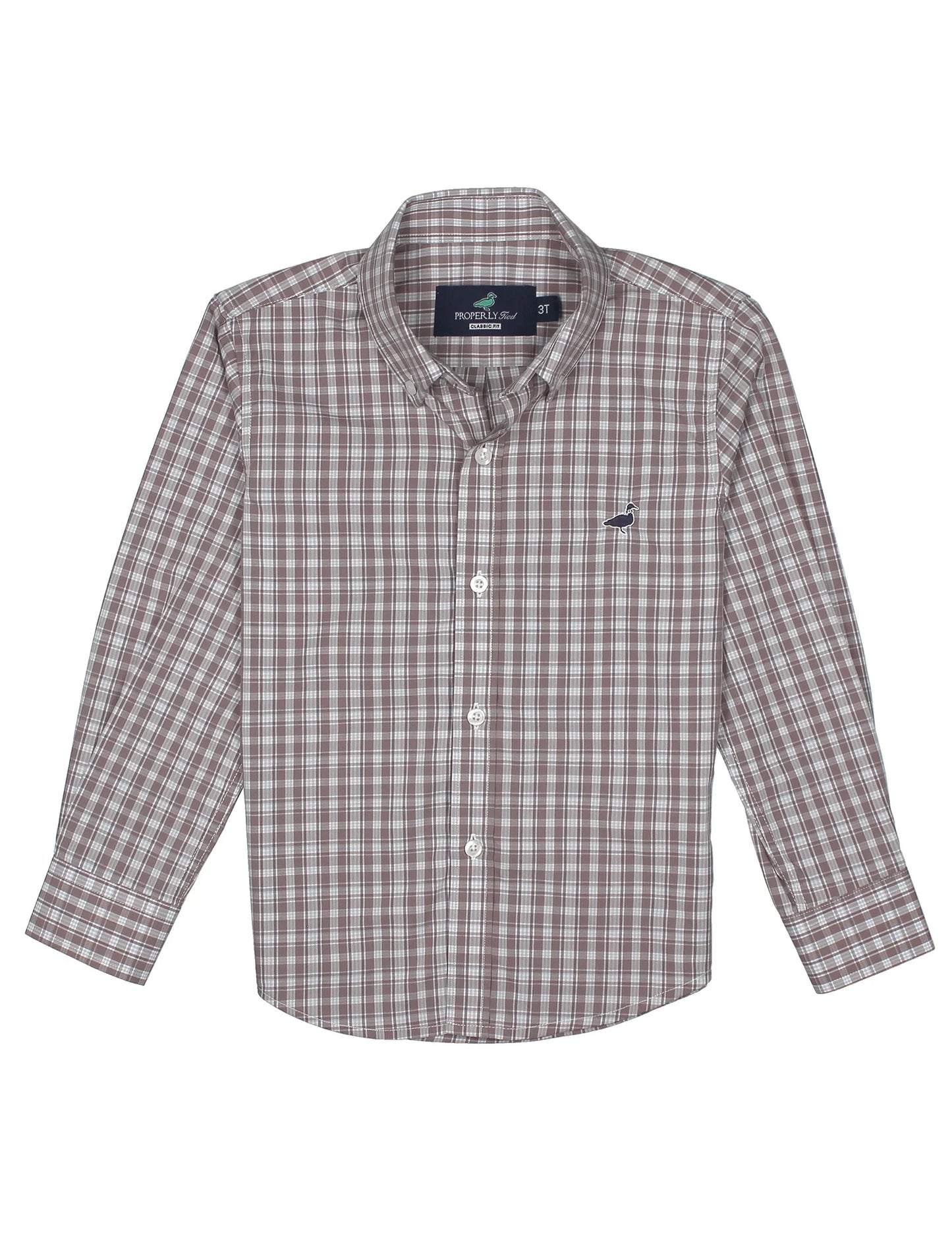 Boys Seasonal Sportshirt Cobblestone