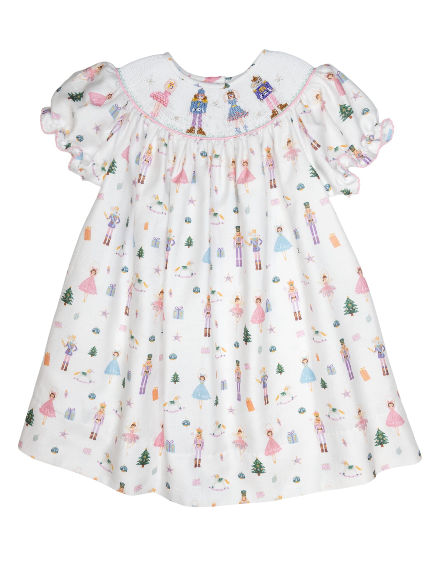 Girls Nutcracker Bishop Smocked Dress