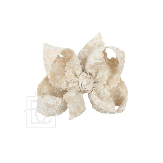 Lace Flower bows- 4.5"