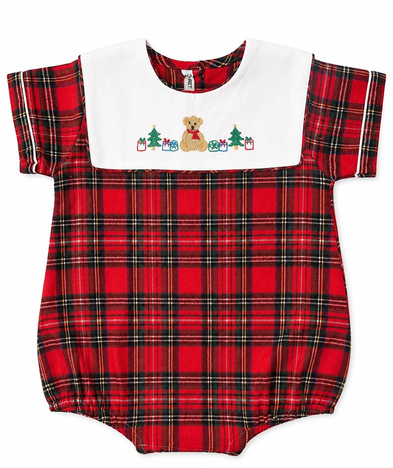 Teddy Bear Embroidered Boy Bubble