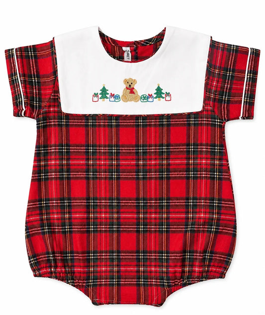Teddy Bear Embroidered Boy Bubble