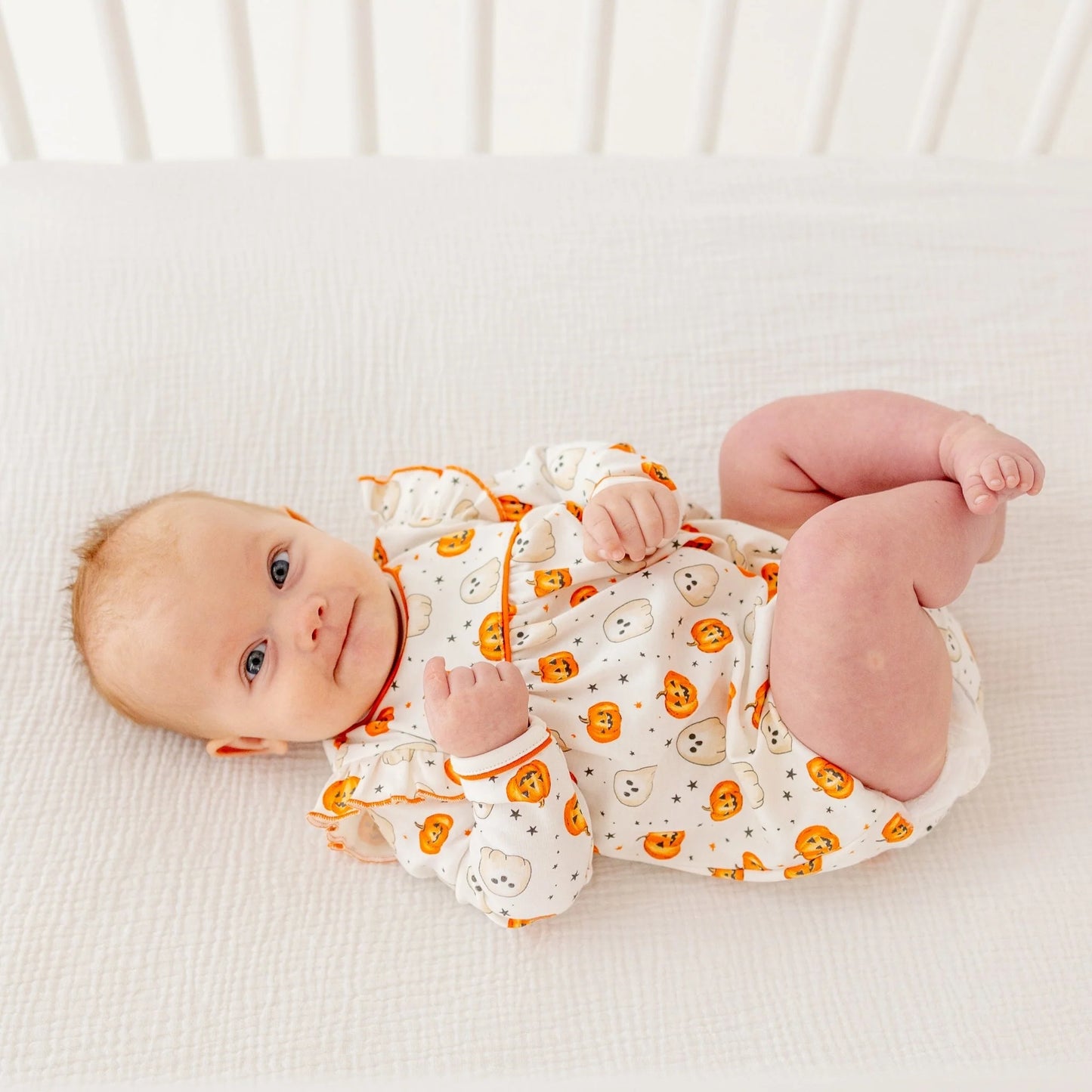 Pumpkin and Boo Long Sleeve Girl Bubble