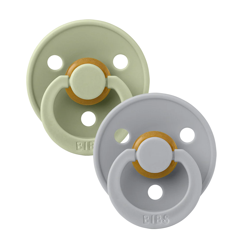 2 Pack Round Pacifier - Sage/Cloud