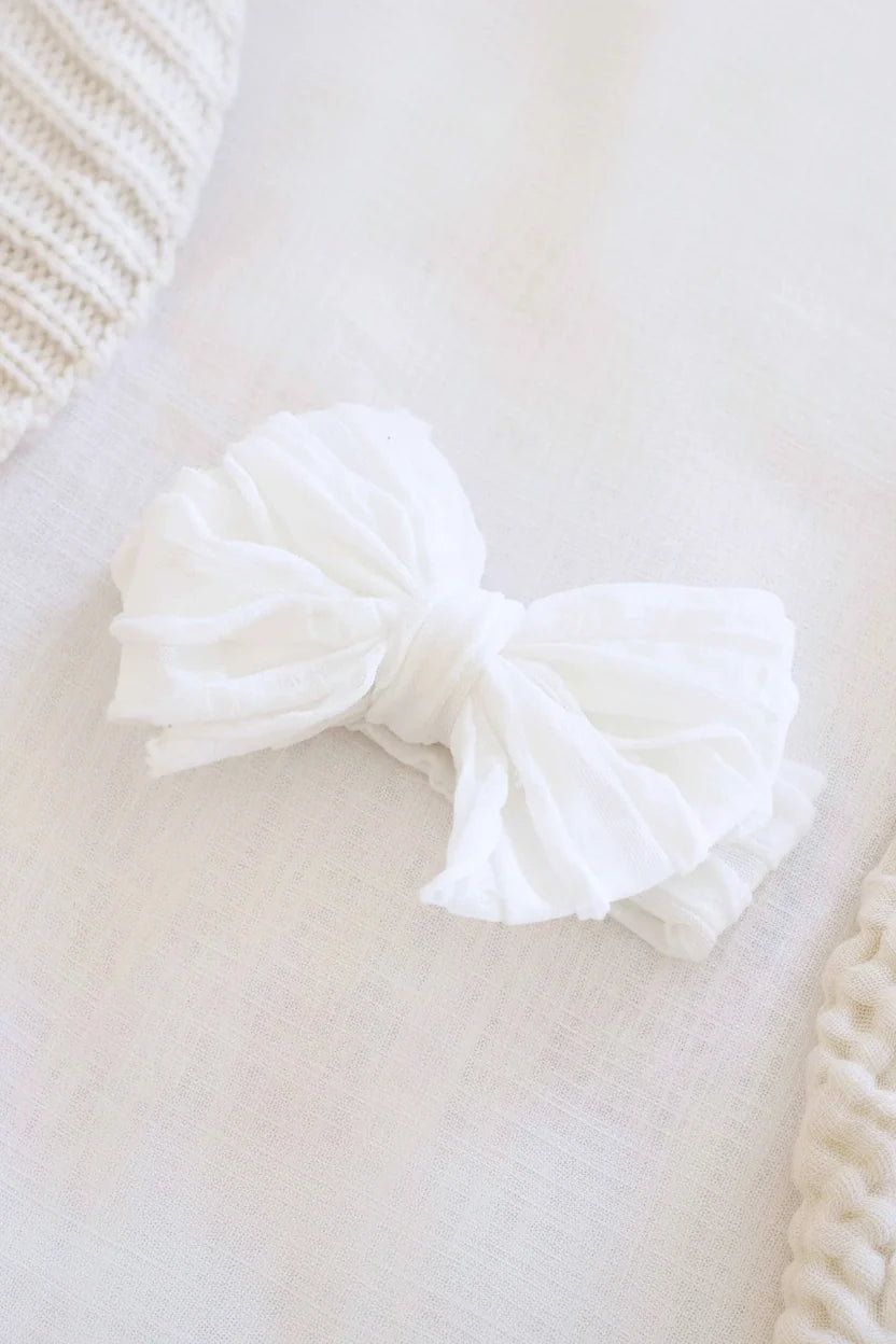 Large Ruffle Knit Bow