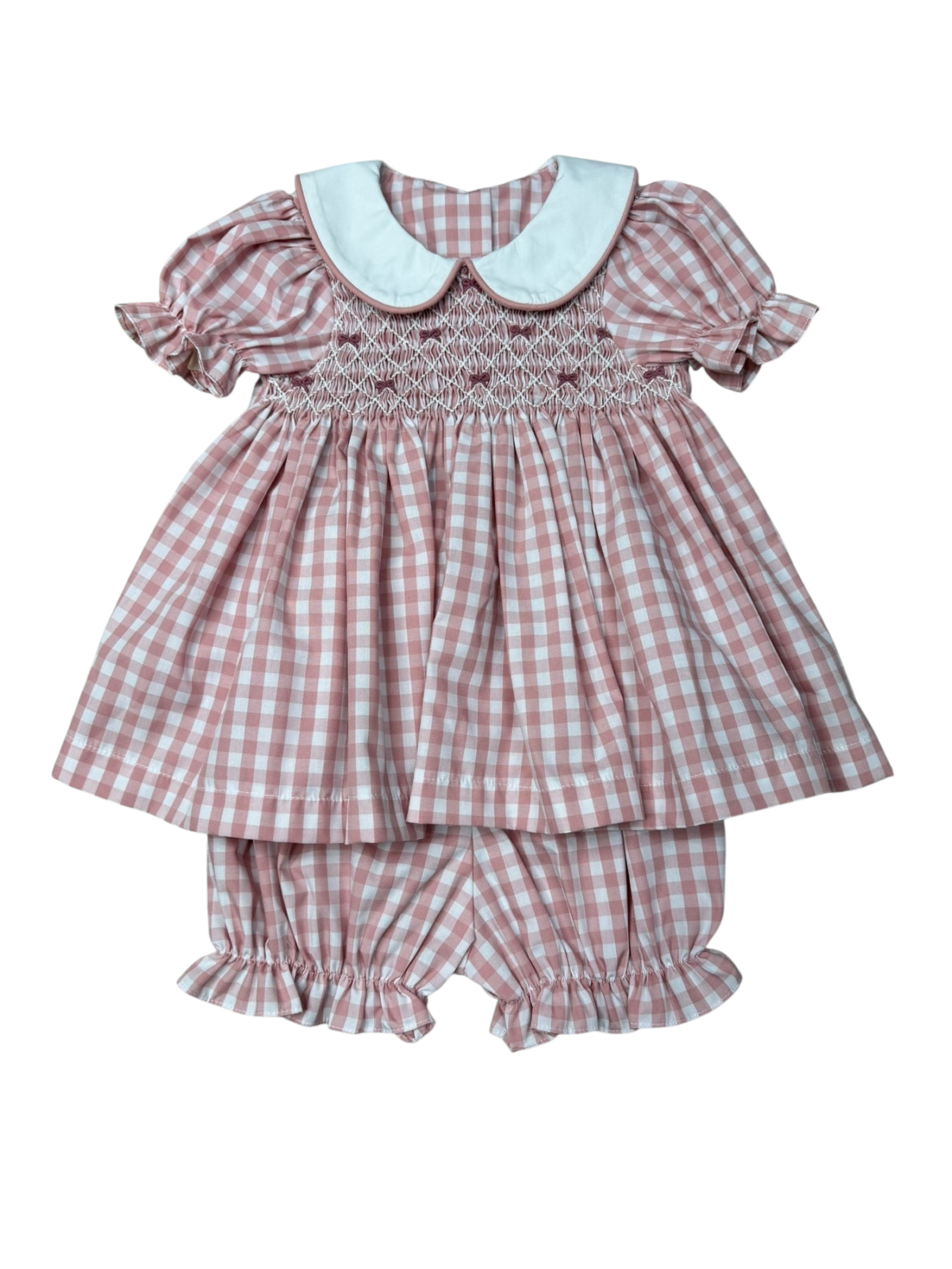 Sugarplum Smocked Bow Bloomer Set