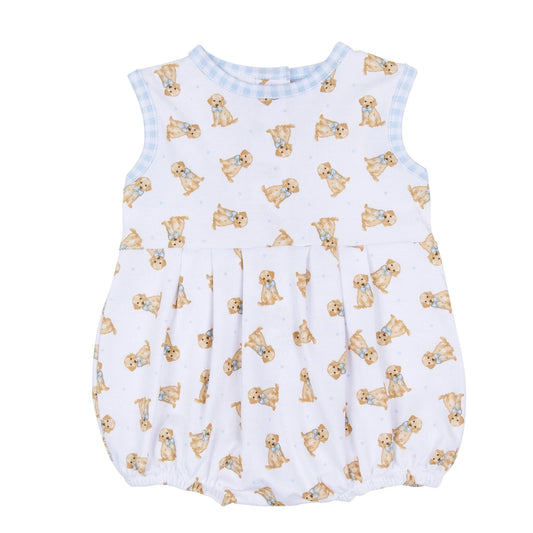 Blue Sweet Golden Print Bubble