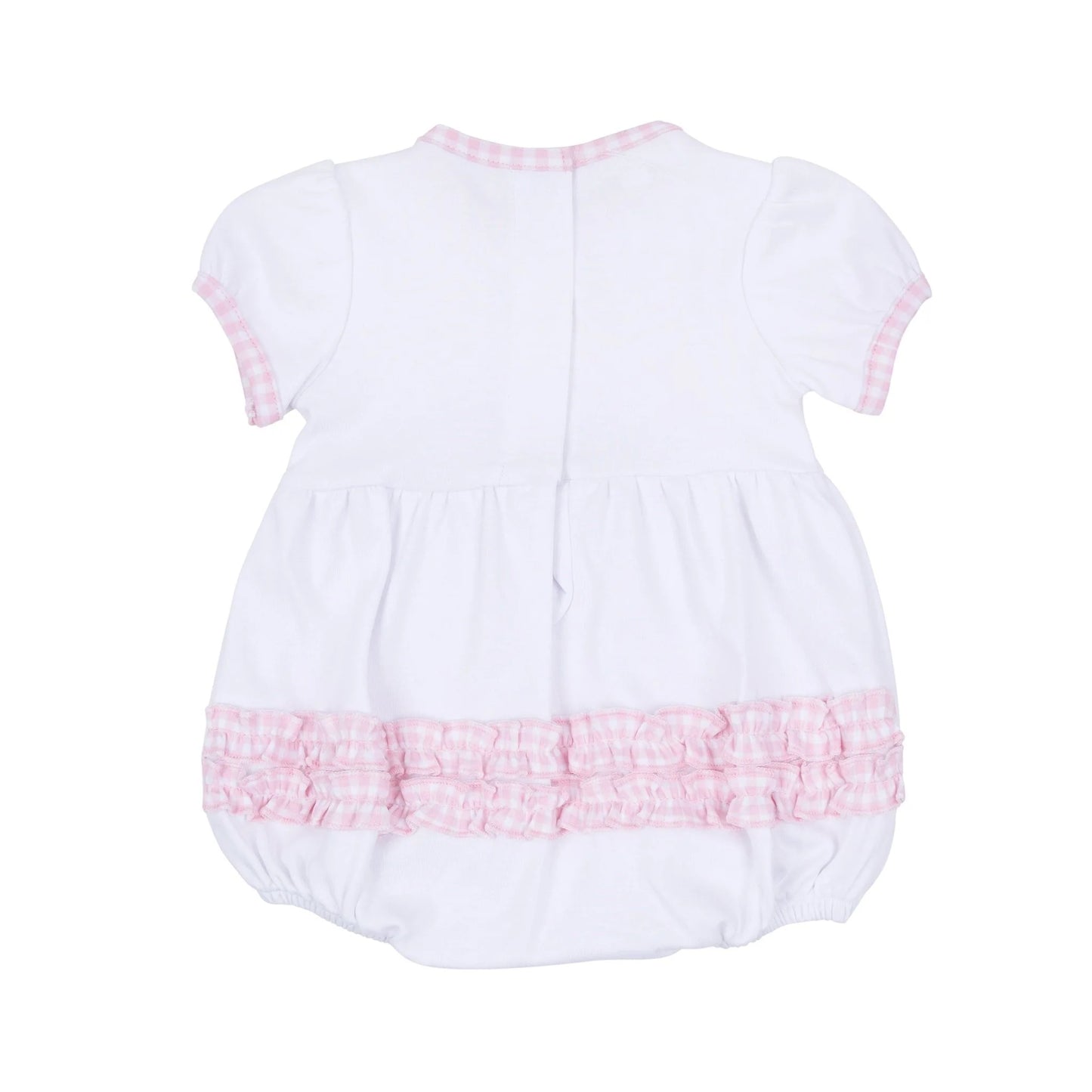 Sweet Golden Embroidered Ruffle Bubble