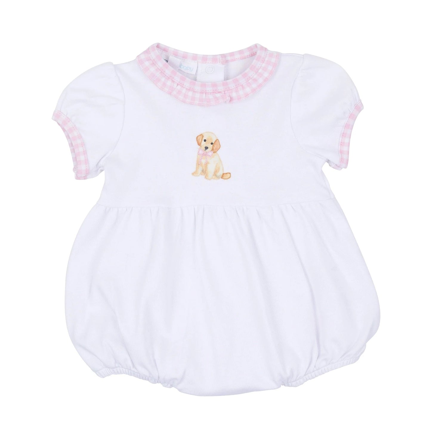 Sweet Golden Embroidered Ruffle Bubble