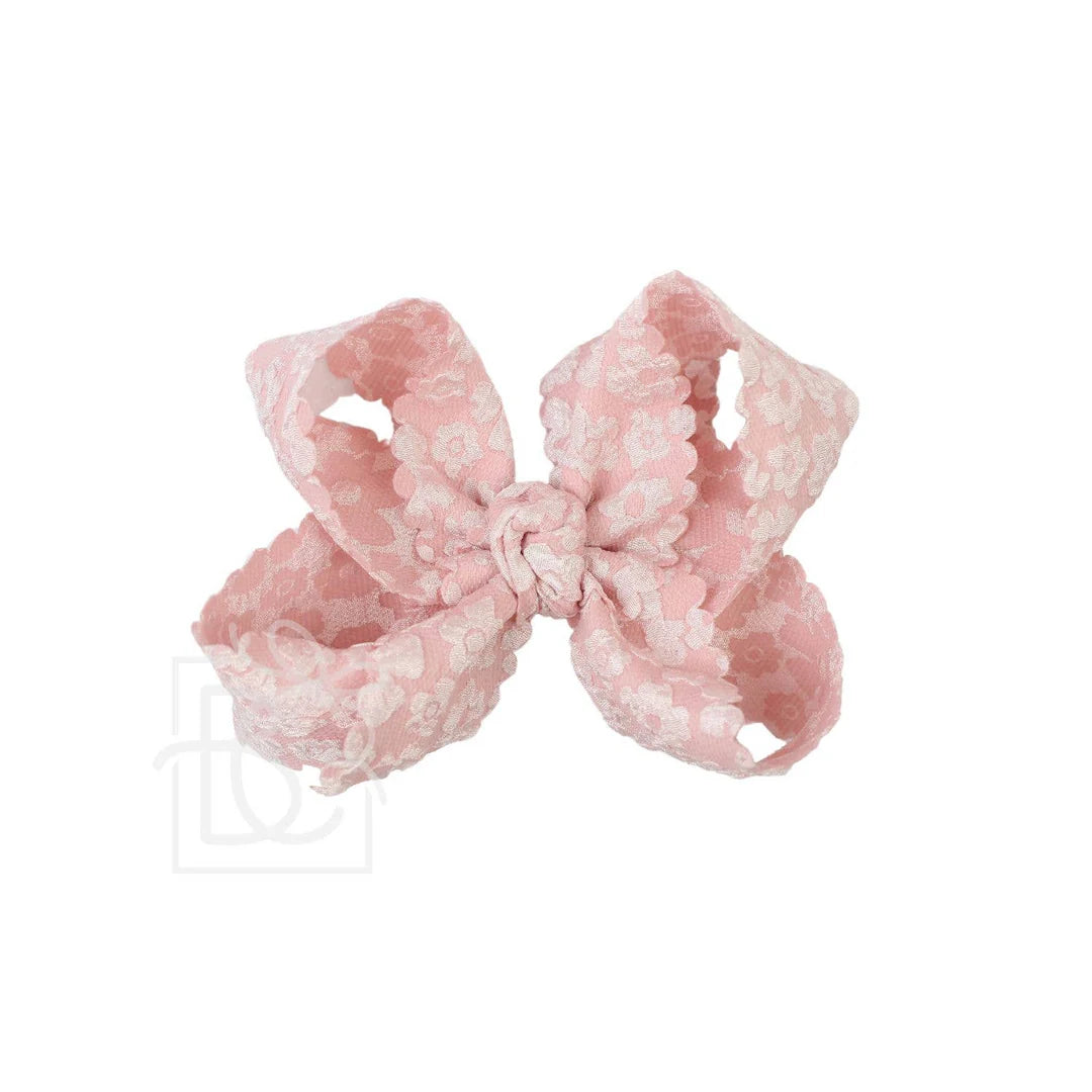 Lace Flower bows- 4.5"