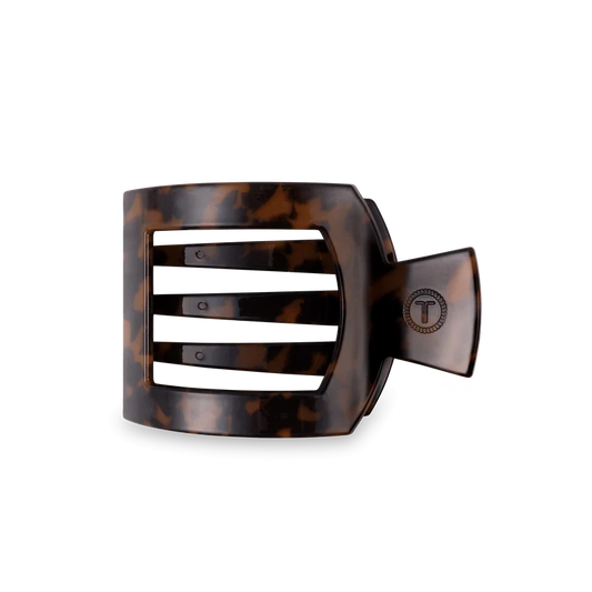 Tortoise Medium Flat Square Hair Clip