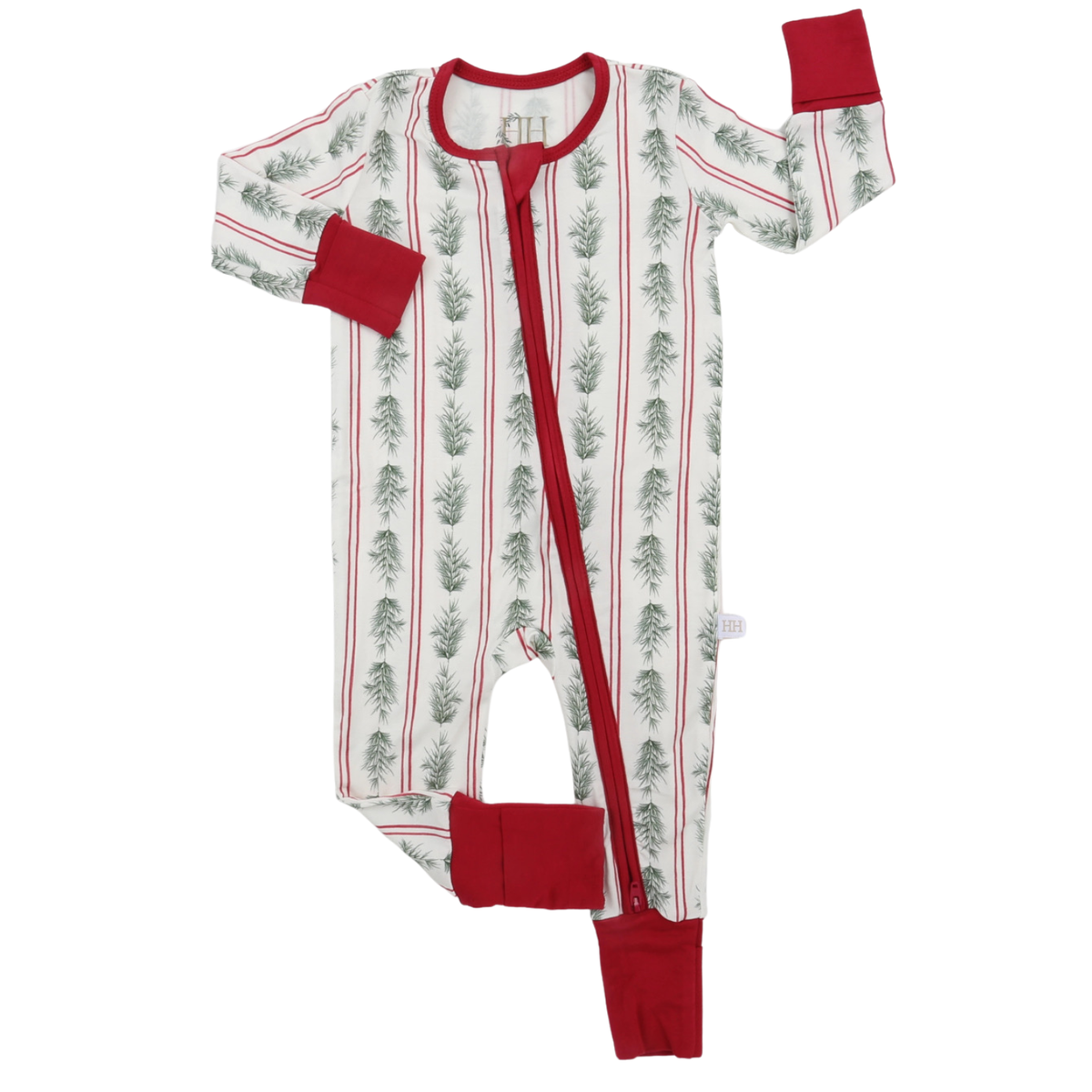 Boys Pine Needle Zipper Romper