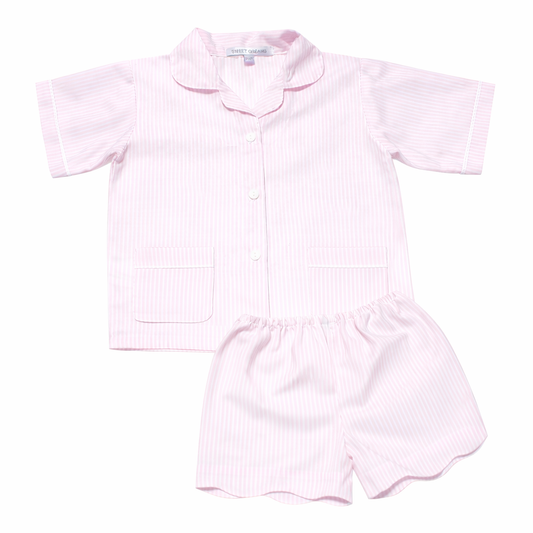 Pink Stripe Short Sleeve Pjs