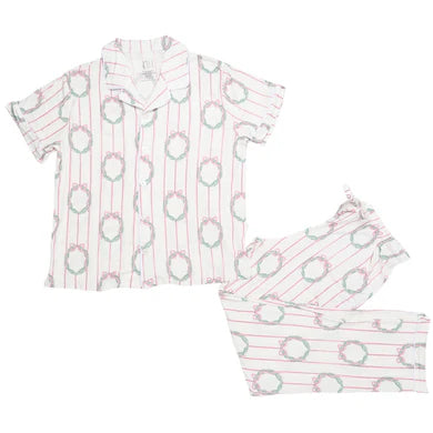 Women's Pink Wreath Loungewear Set